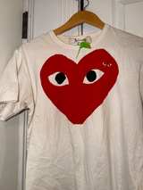 Comme des Garçons PLAY White T-Shirt with Red Heart Medium - Image 6