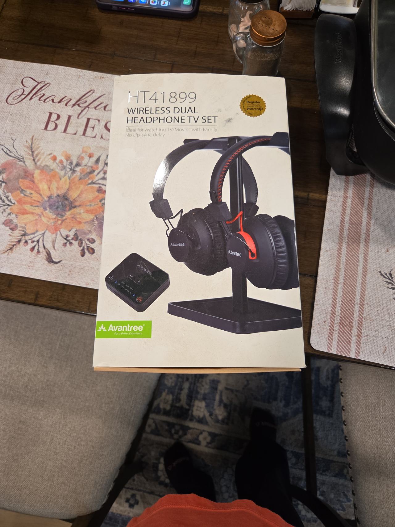 Avantree HT41899 Wireless Dual Headphone TV Set