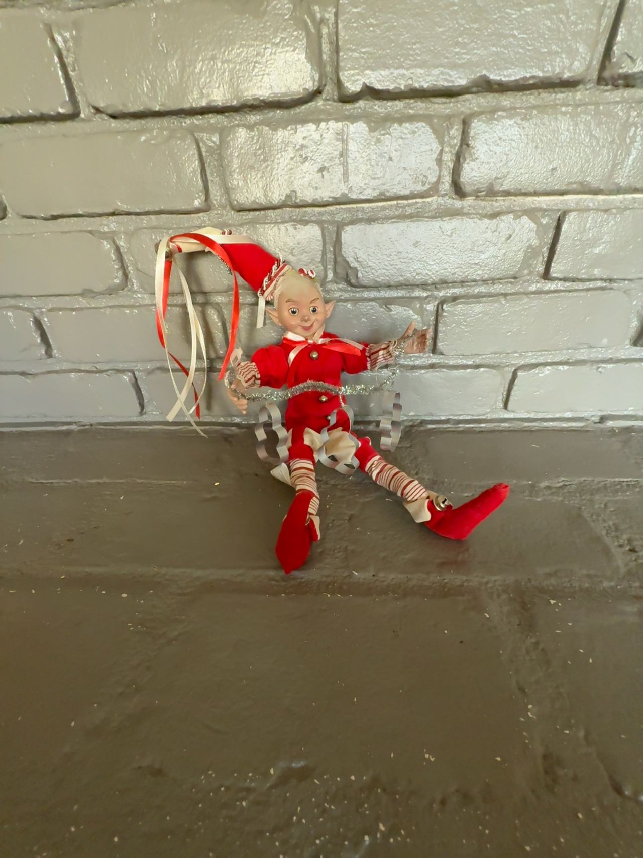 Raz Imports Christmas Baking Posable Elf with Cookie Cutters