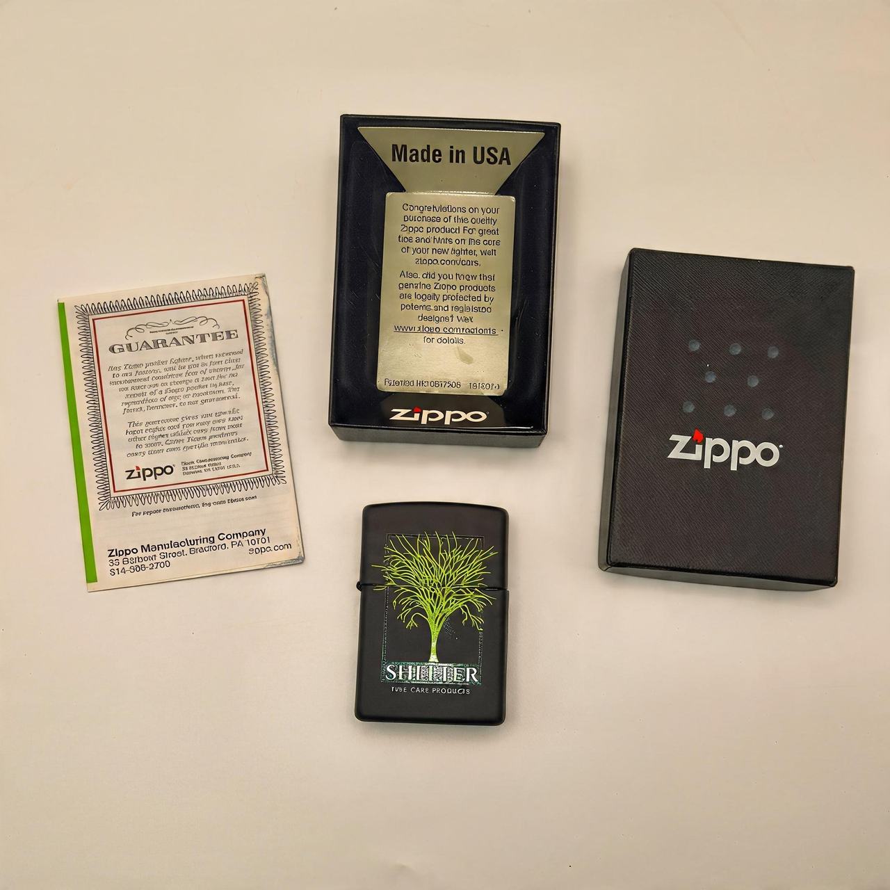 Zippo Shelter Tree Care Black Matte Lighter