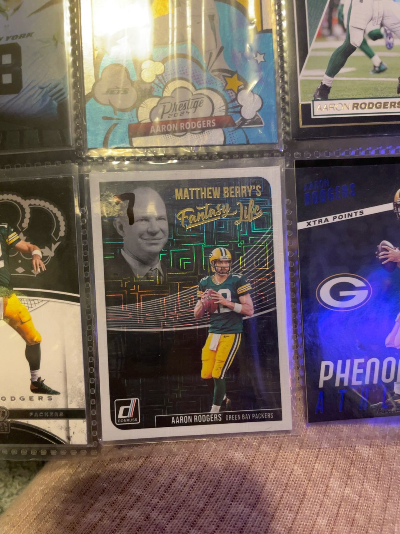 Donruss 2018 Matthew Berry's Fantasy Life Aaron Rodgers Card