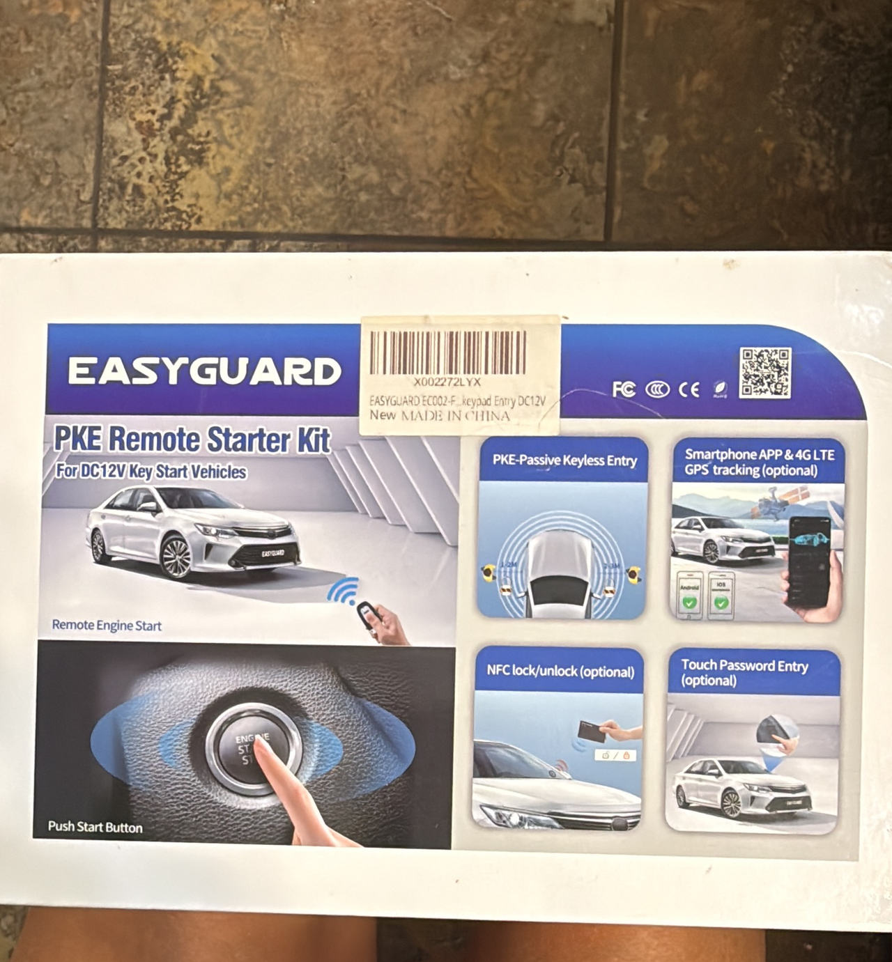 EASYGUARD EC002-F-NS PKE Remote Starter Kit