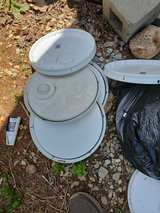 12-Pack 5 Gallon White Plastic Buckets with Lids - Image 1