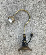 Vintage Brass Gooseneck Desk Lamp manufactured by the Tai Ming company - Image 1
