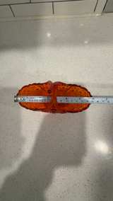 L.E. Smith Amberina Daisy and Button Glass Basket - Image 5