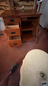 Mission Style Oak Secretary Desk - Image 4