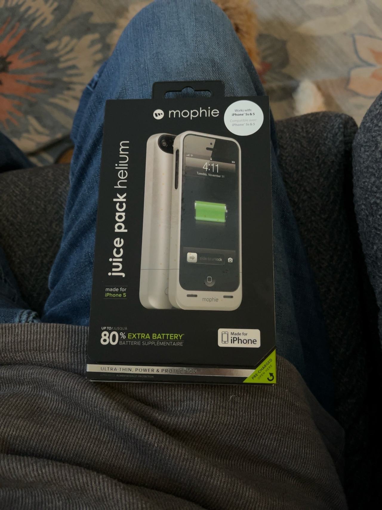 Mophie Juice Pack Helium Air Battery Case for iPhone 5/5s White