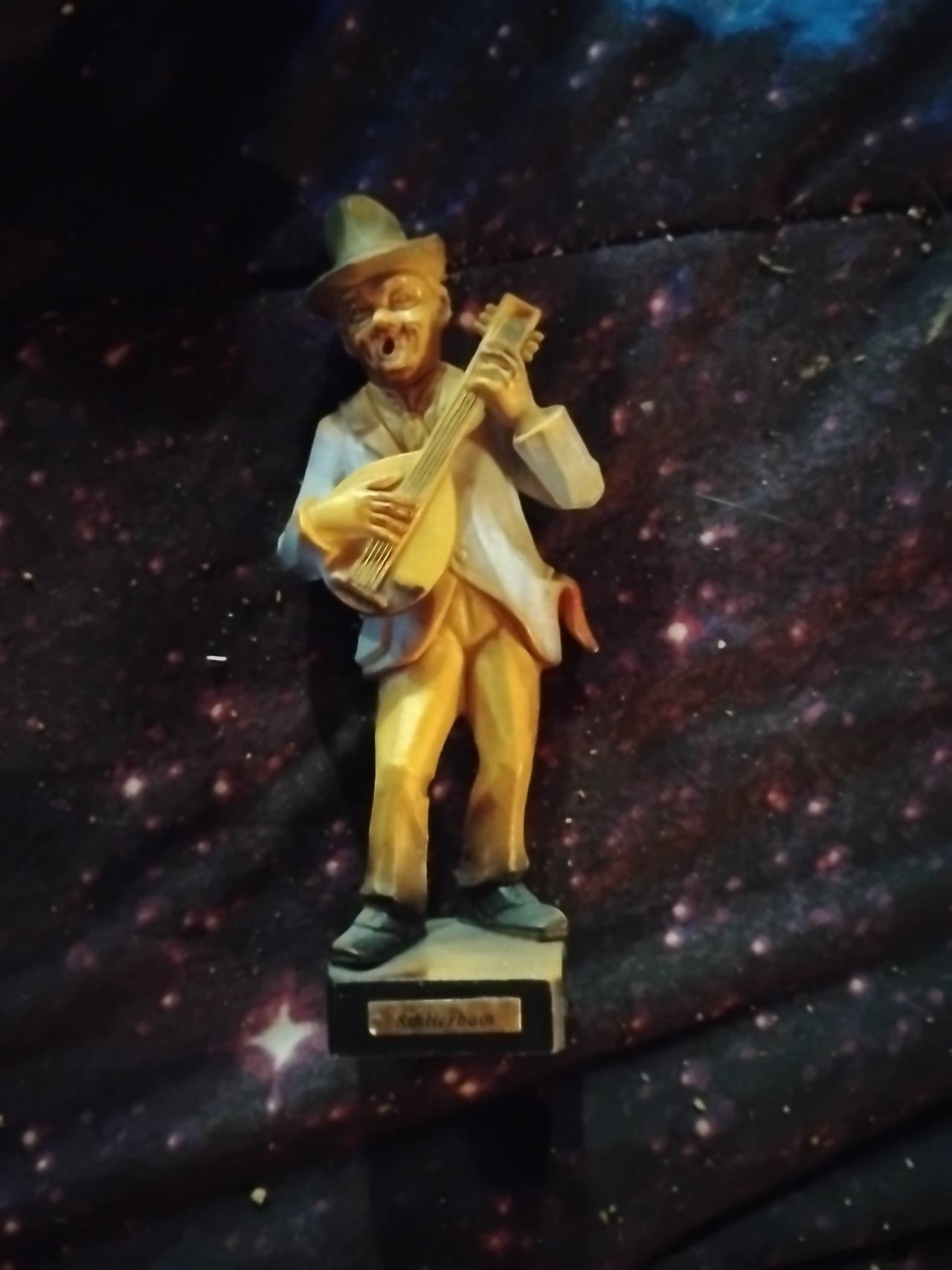 Anri Ferrandiz Wood Carved Lute Player Figurine