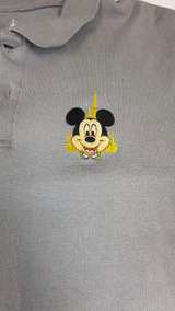 Disney Parks Mickey Mouse 50th Anniversary Gray Polo Shirt - Image 2