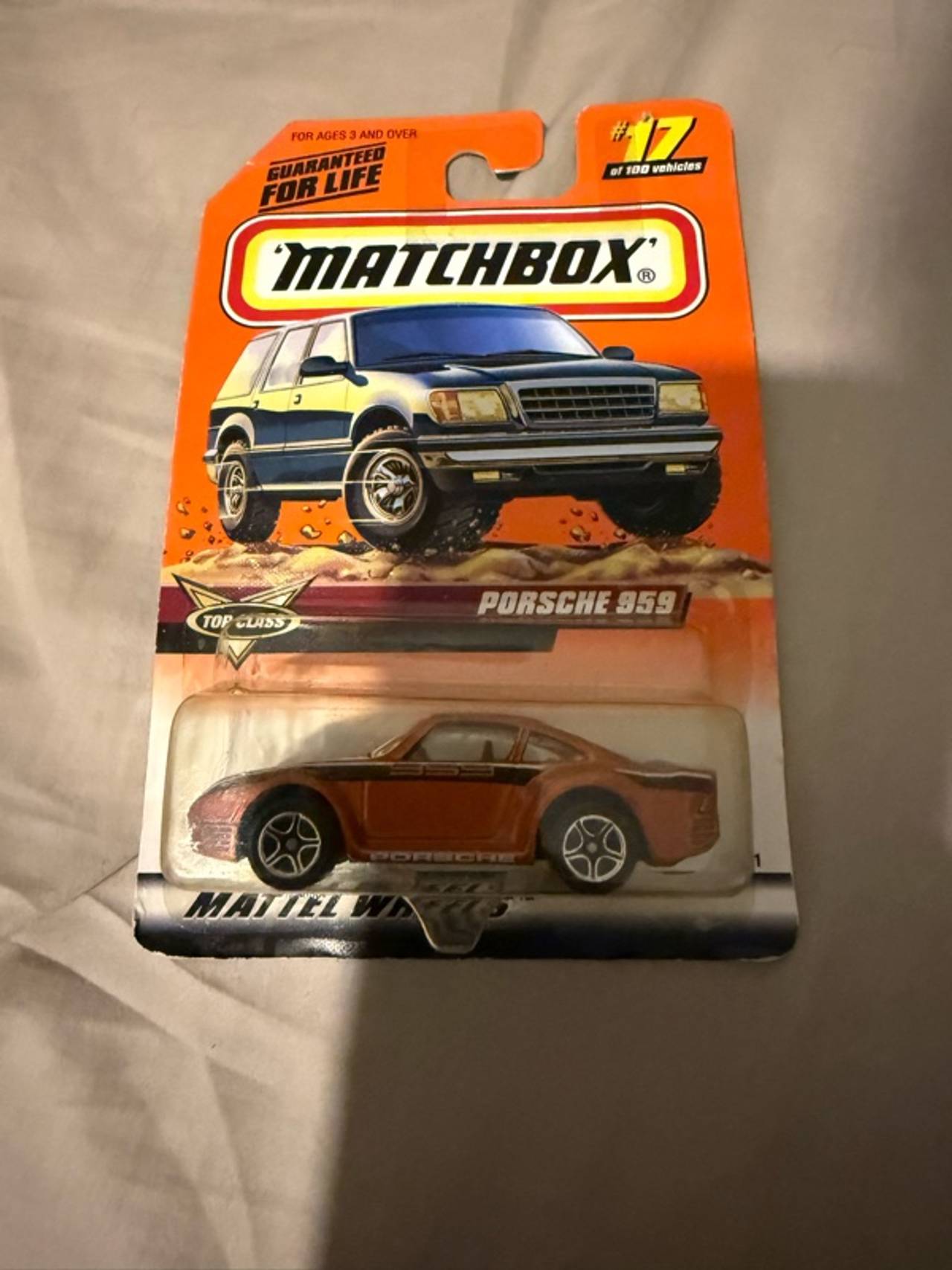 Matchbox Porsche 959 Top Class Copper Diecast Car