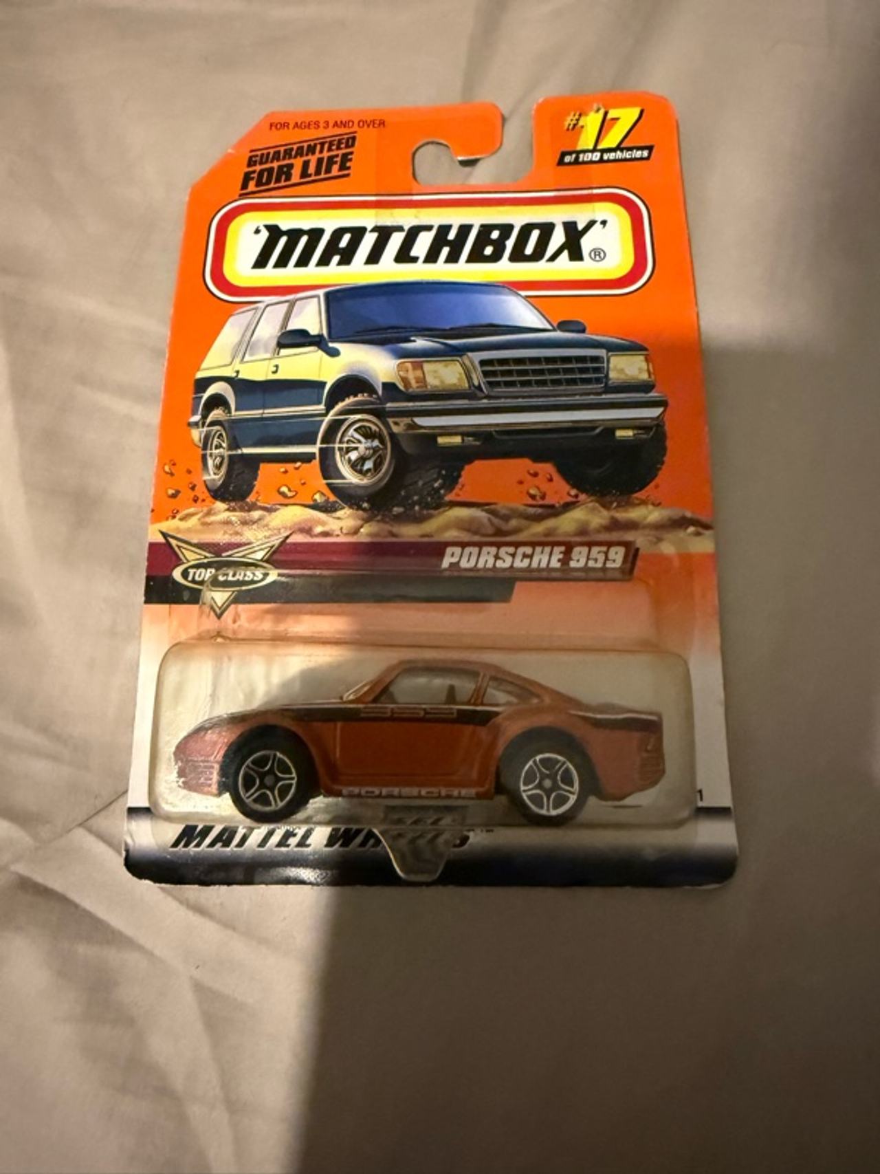 Matchbox Porsche 959 Top Class Copper Diecast Car