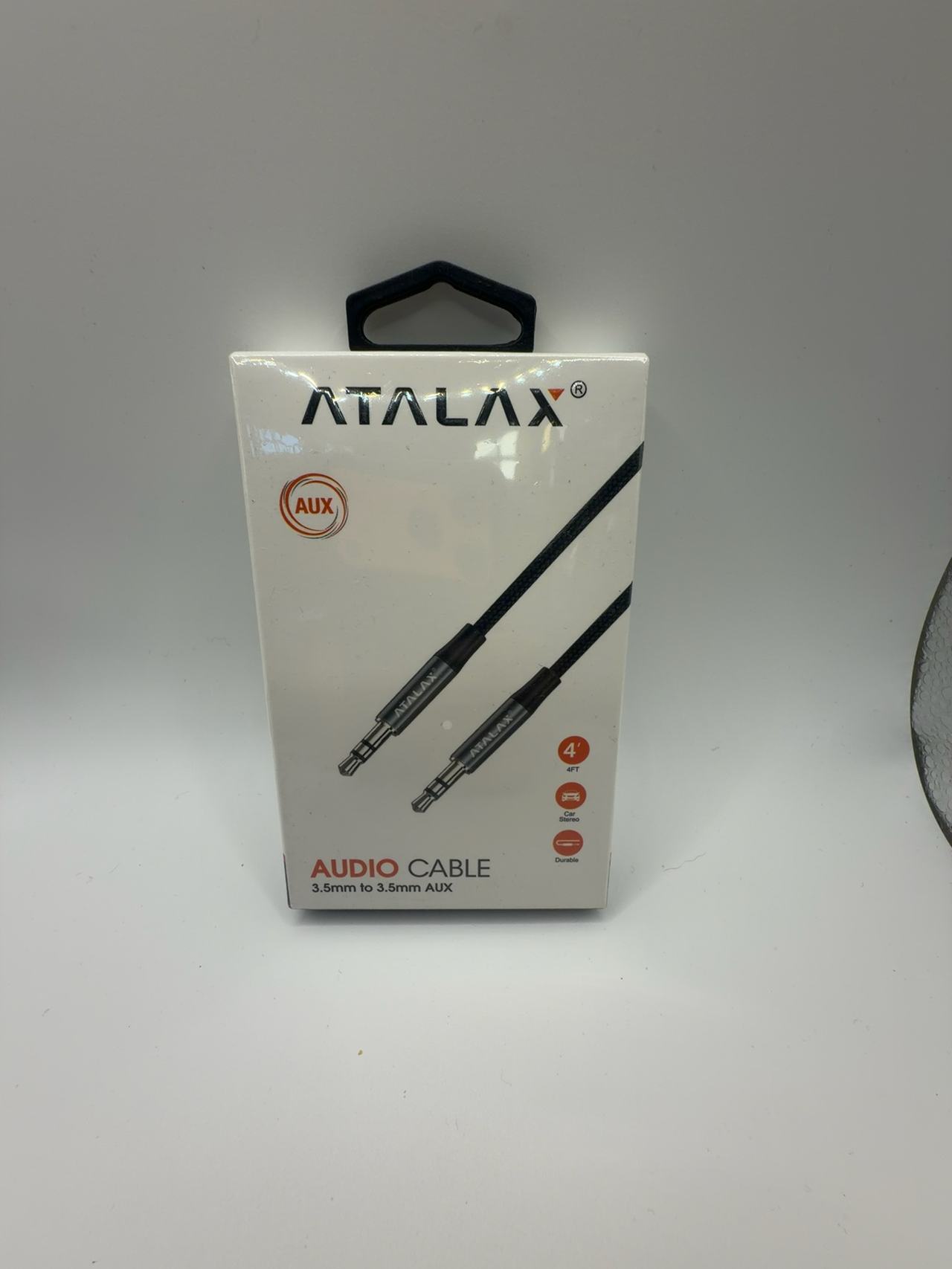 3.5mm Male-to-Male Audio Aux Cable Black