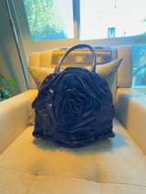 Leather Petale Dome Bag Dark Plum - Image 1