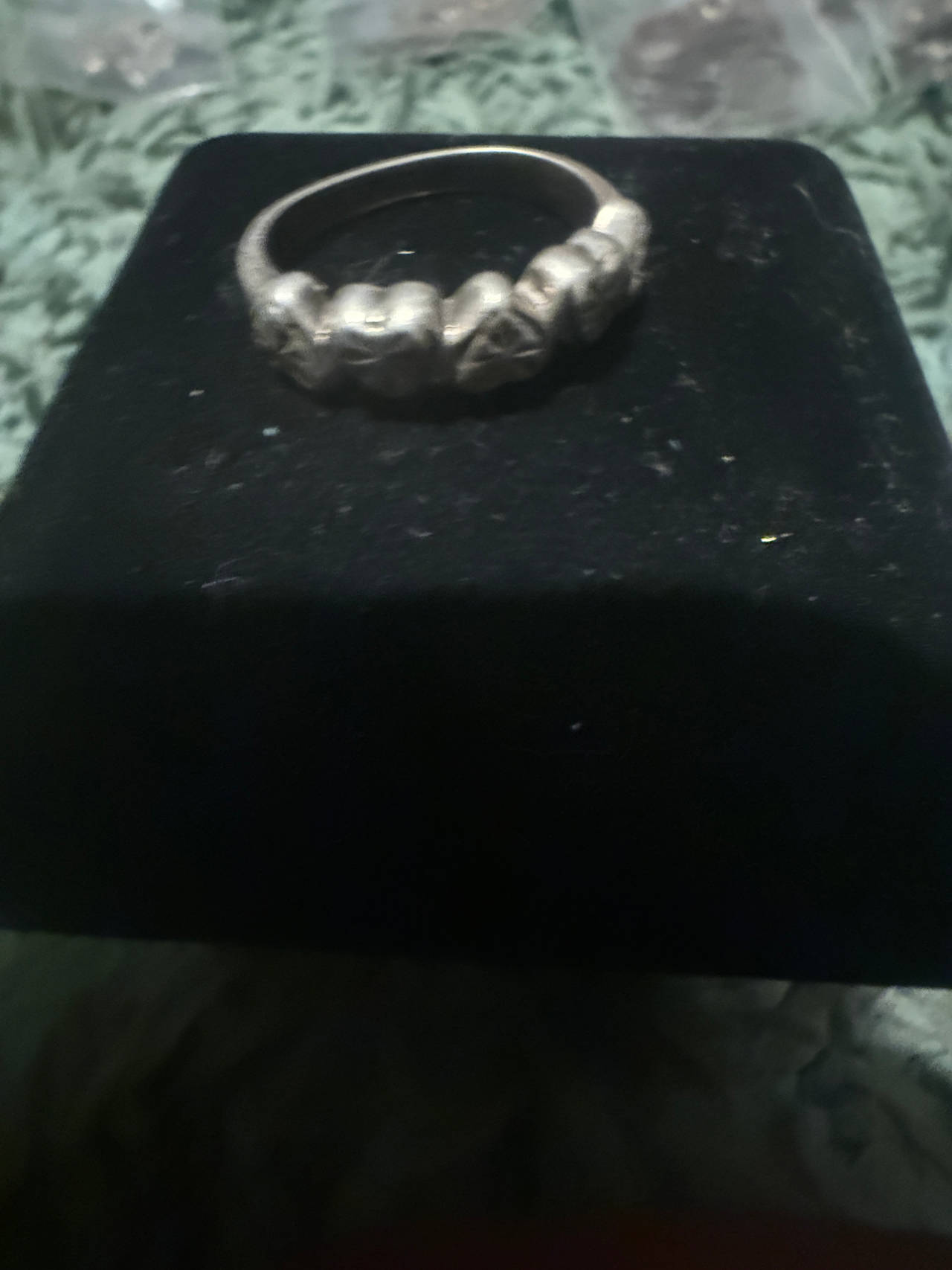 Vintage Silver Heart Band Ring