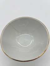 Set of 3 Vintage Japanese Porcelain Rice Bowls Bamboo Gold Trim 1 Repaire - Image 7