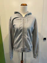 BRANDY MELVILLE: Grey Marle Zip-Up Hoodie - Image 1