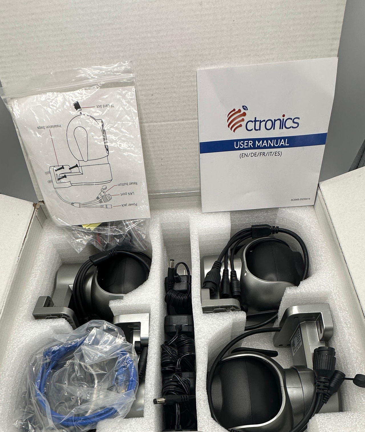 Ctronics PTZ Outdoor Security Camera System 4-Pack