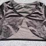 Three Pink hearts  Brand Black Velvet Bolero Shrug - Image 4