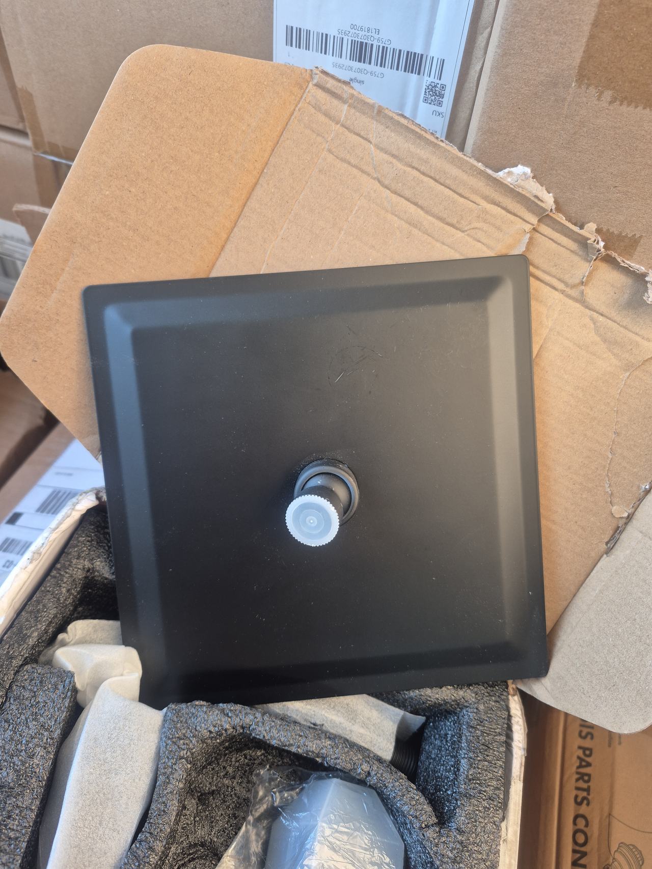 Matte Black 10-inch Rainfall Shower Head System