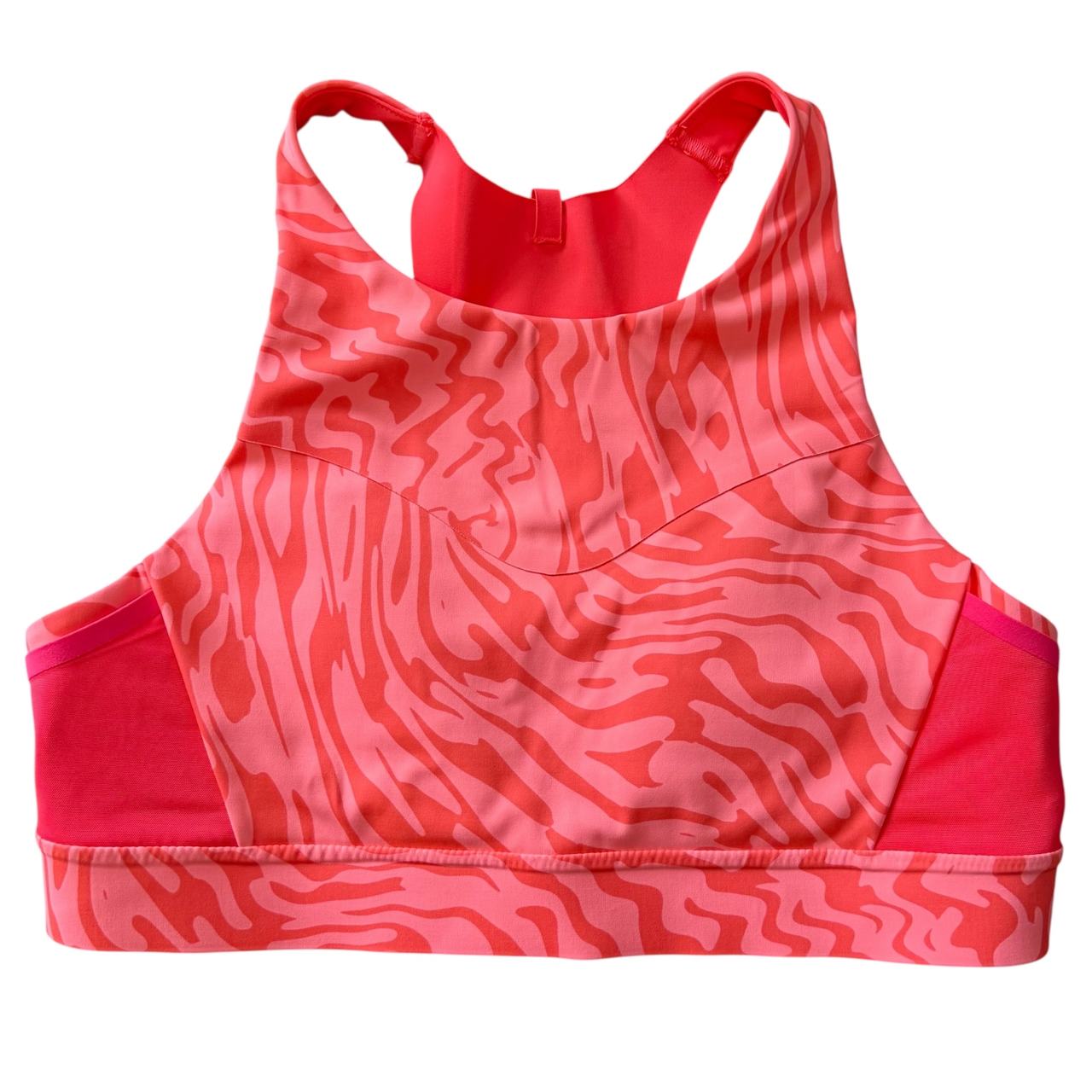 Brooks Sports Bra Goldilocked and Loaded 3 Pocket Neon Cayenne