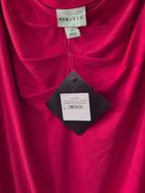 Magenta Off-the-Shoulder Long Sleeve Midi Dress - Image 1