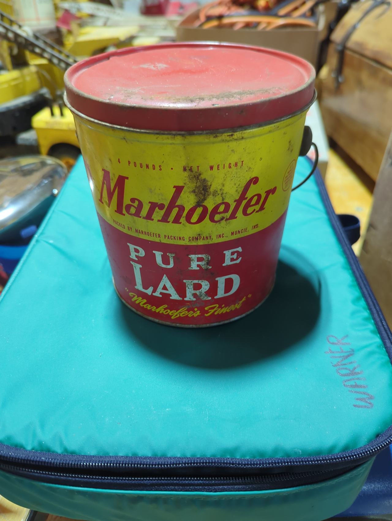 Marhoefer Pure Lard 4lb Vintage Tin