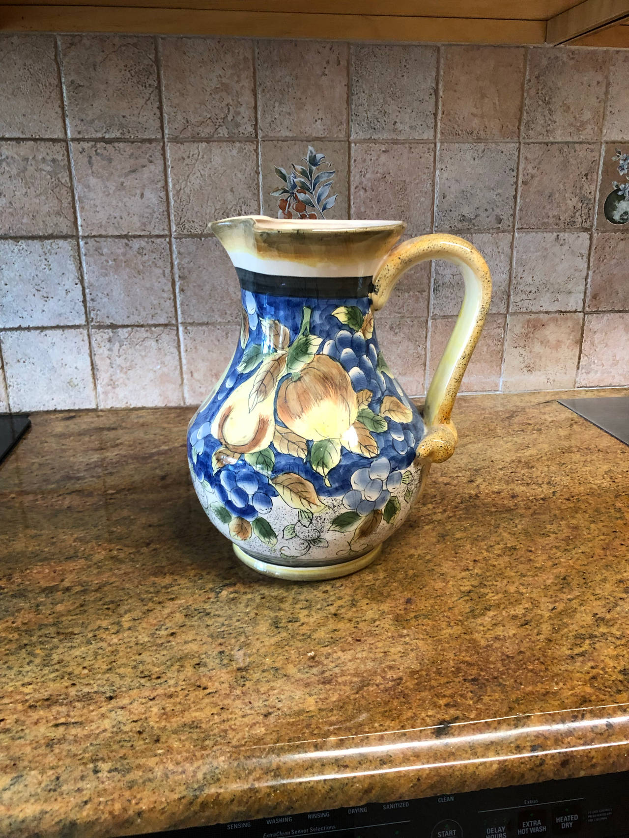 Hand-Painted Ceramic Pitcher