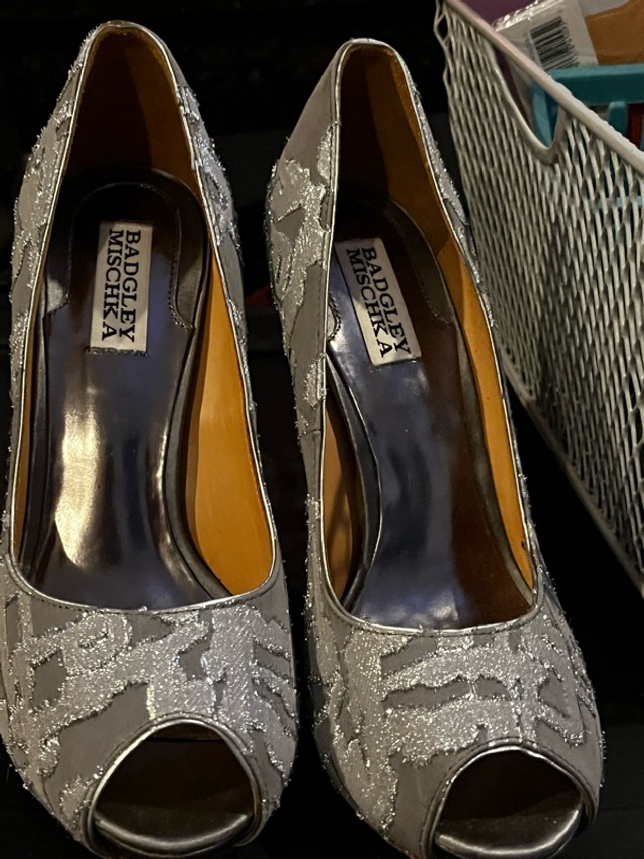 Badgley Mischka Roxie Pump Silver 5" Heel