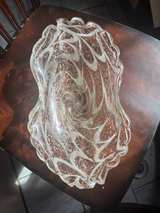 Murano Bullicante Gold Fleck Art Glass Bowl Large Centerpiece - Image 3