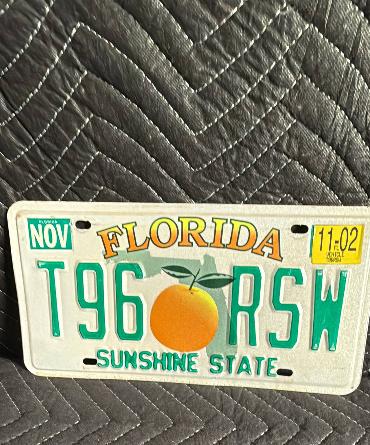 Vintage Florida License Plate T96 RSW