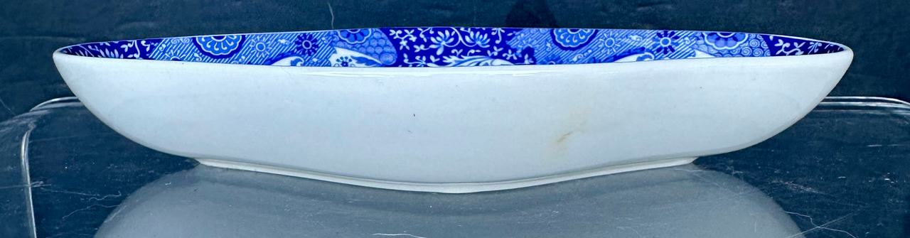 Spode Blue Italian Diamond Pickle Dish