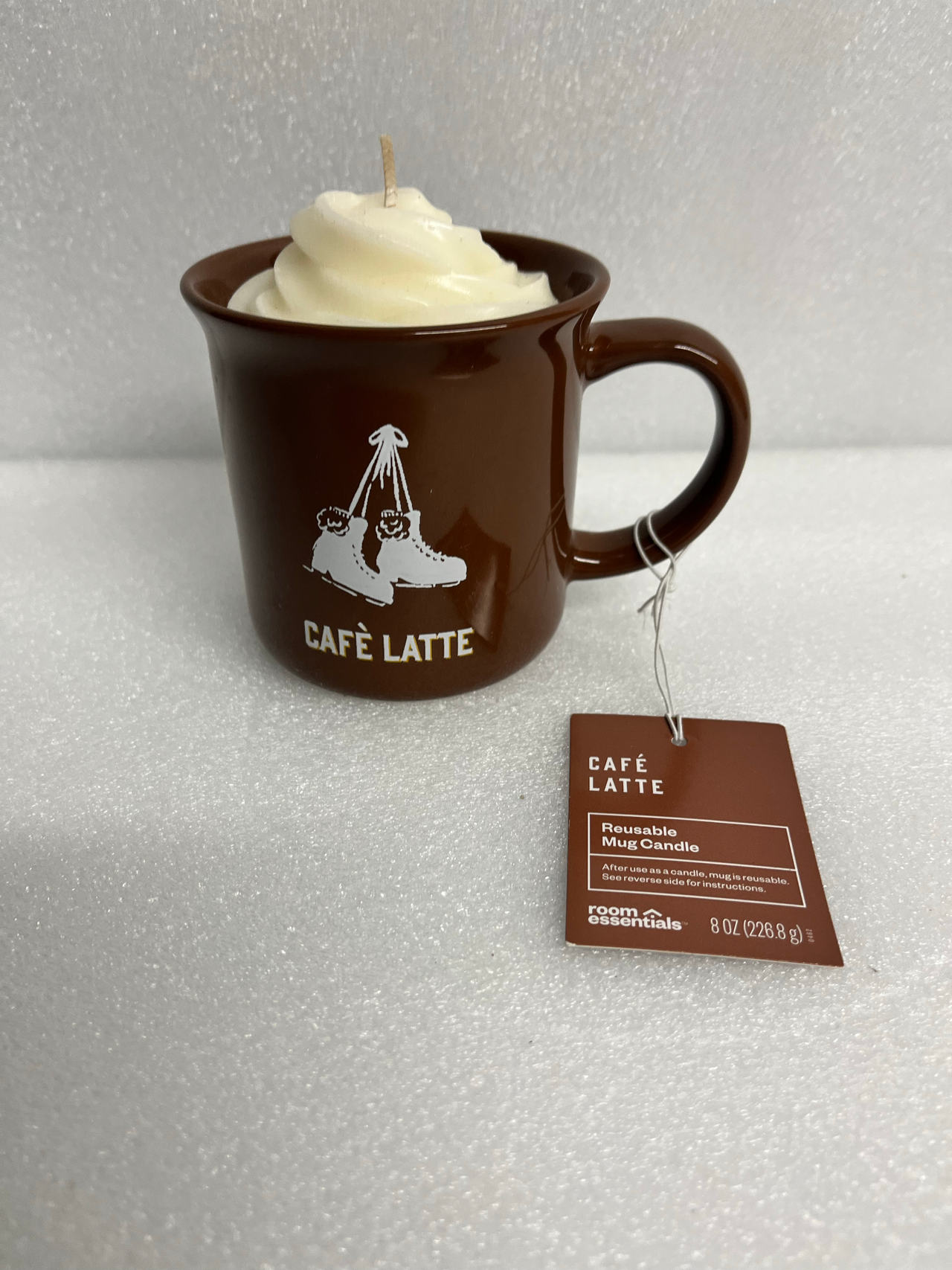 Room Essentials Cafe Latte Reusable Mug Candle