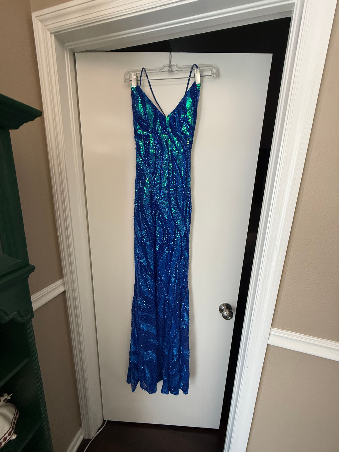 Blue Sequin Prom/Homecoming Gown