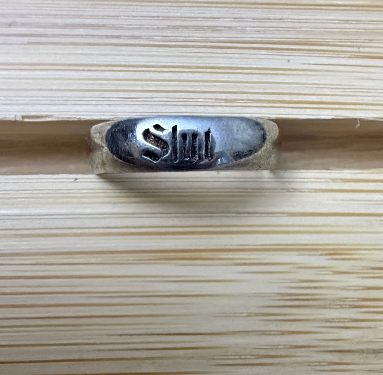 Sterling Silver 'Slut' Band Ring size 6 1/2