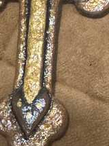 Milagros Cross Mexican Folk Art 12-inch Votive - Image 2