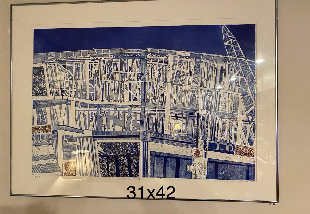 Margo Humphrey 'Construction' Limited Edition Lithograph