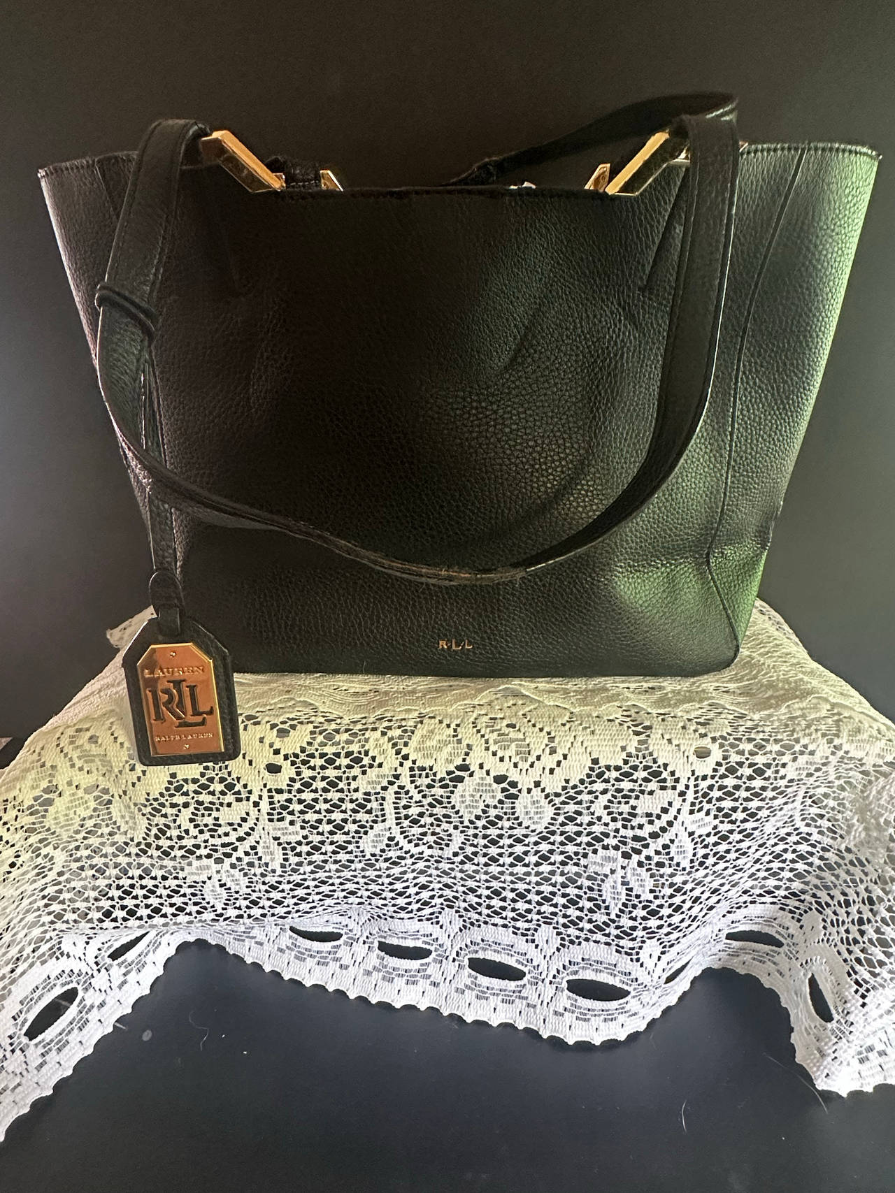 Ralph Lauren Tyler Pebbled Leather Tote