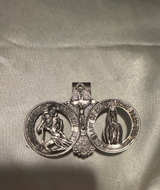 St. Christopher and Our Lady of the Highway Car Visor Clip - Image 1