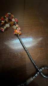 Multi-Strand Hematite and Carnelian Chip Necklace - Image 5