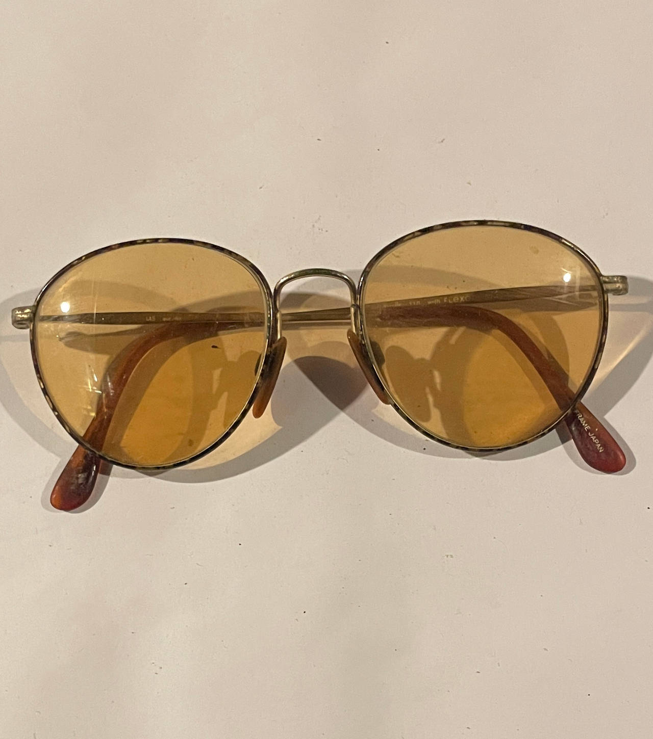 Floyd Vintage Round Amber Lens Sunglasses