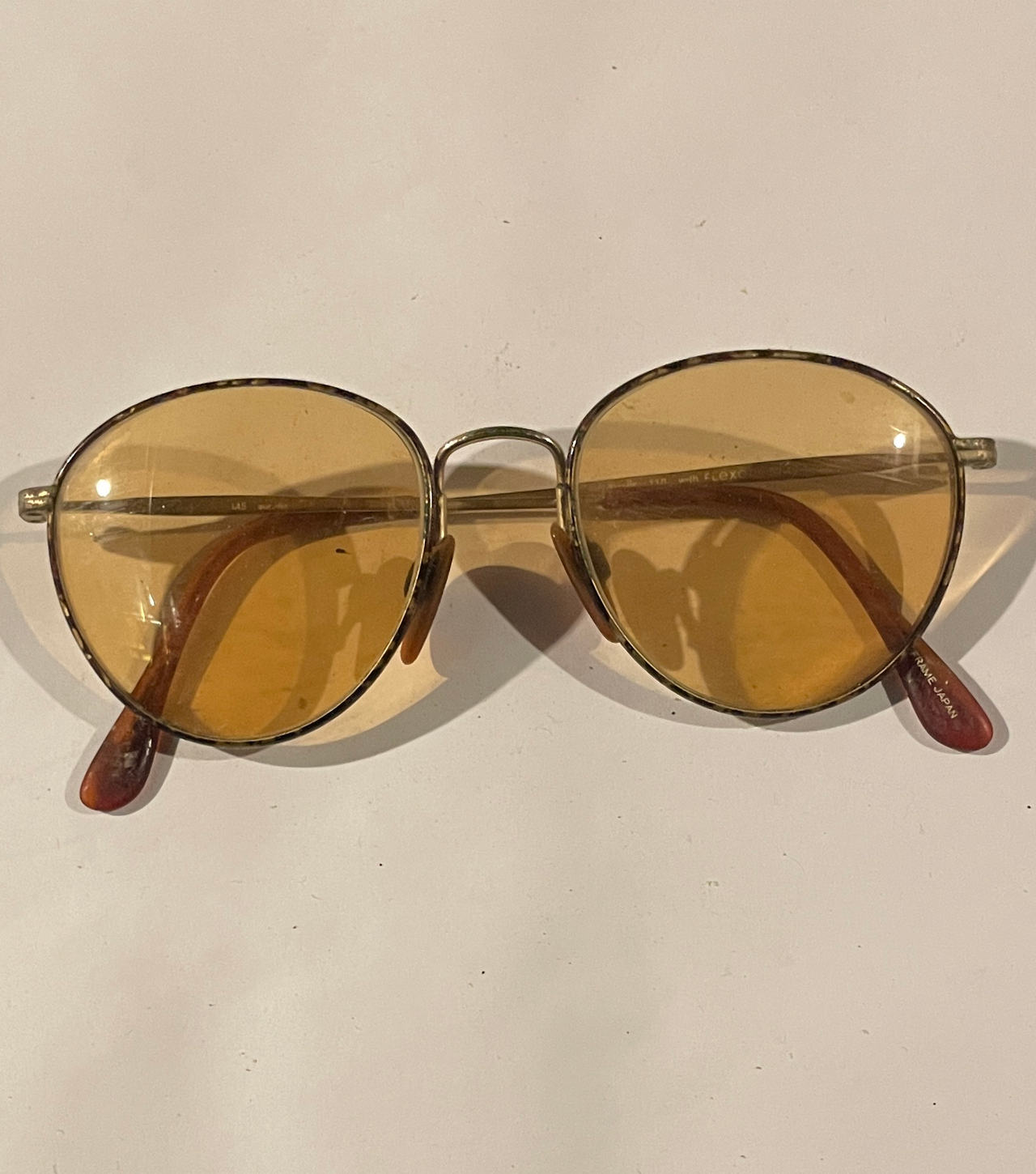 Floyd Vintage Round Amber Lens Sunglasses