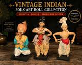 Vintage Handcrafted Indian Folk Art Cloth Dolls - Musician & Dancer Pair - Image 1