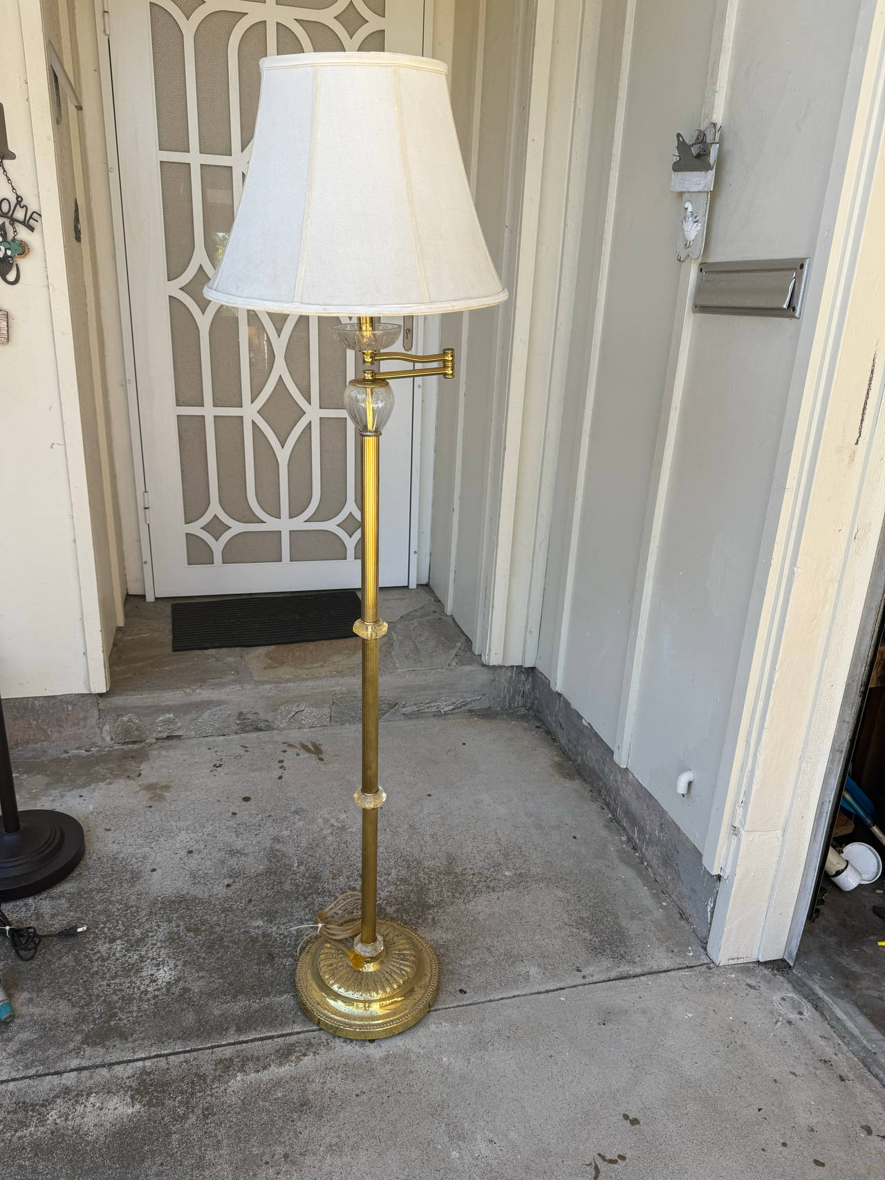 Brass Swing Arm Floor Lamp