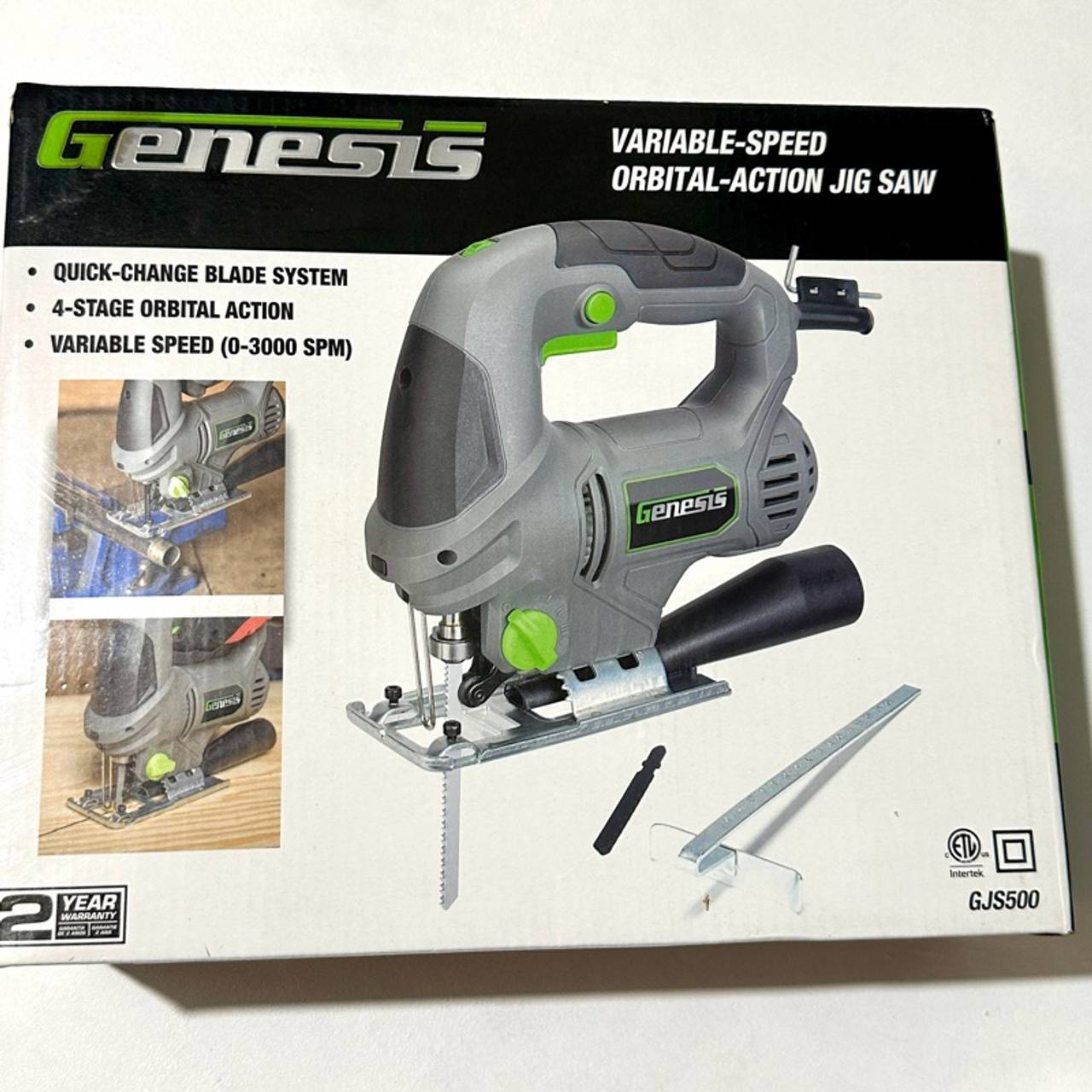 Genesis GJS500 5-Amp Variable-Speed Orbital Jigsaw Gray