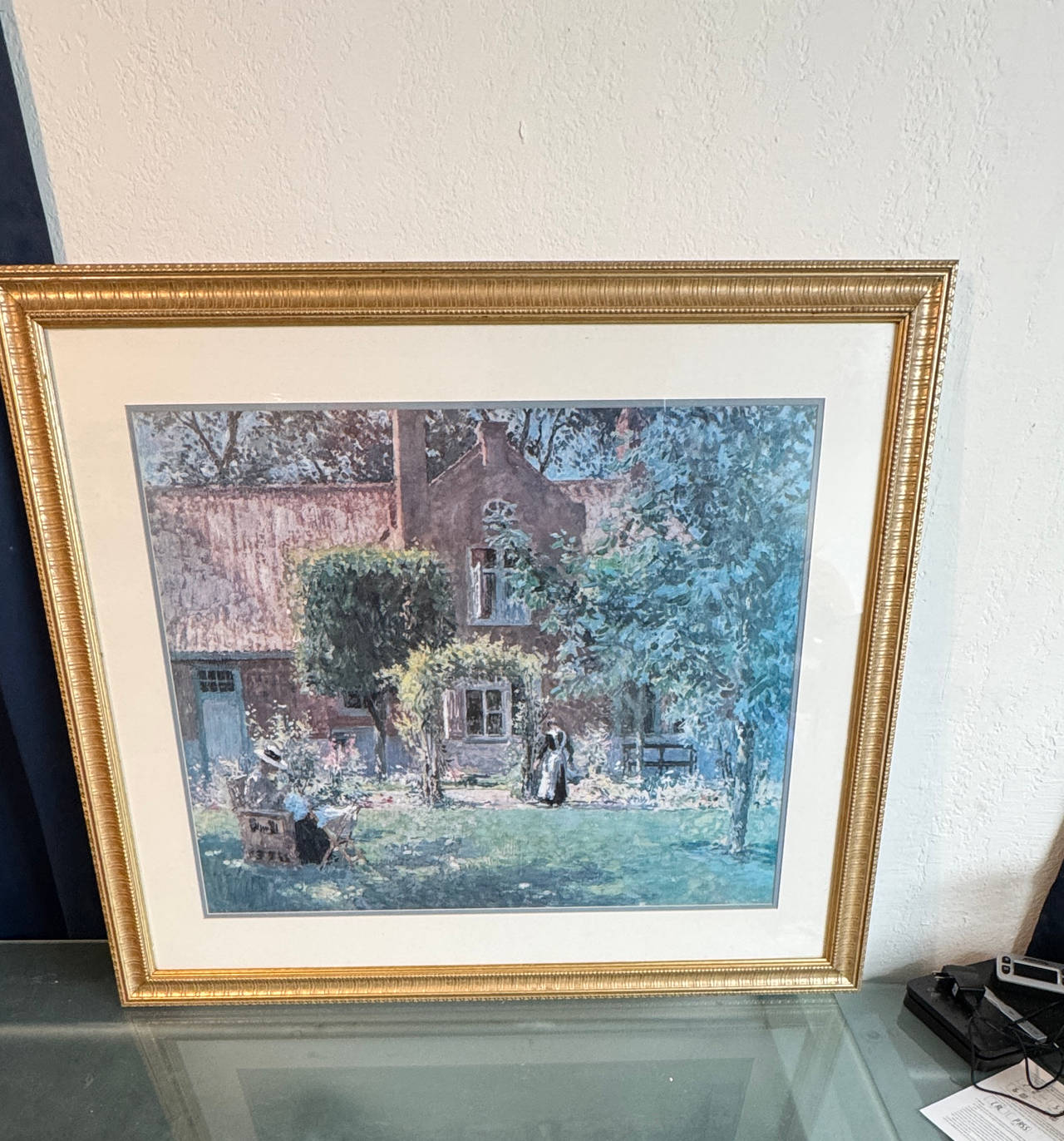 Framed Garden Scene Art Print