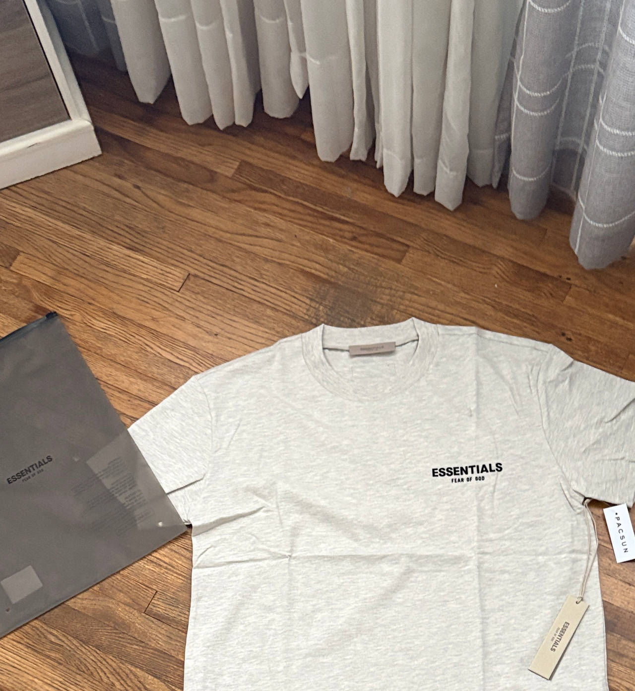 Fear of God Essentials Logo T-Shirt Light Oatmeal