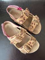 Mini Boden Pink Leopard Print Sandals Size 27 - Image 5