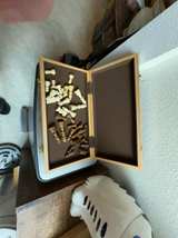 Generic Wooden Chess Set with Natural Wood Folding Board - Image 1