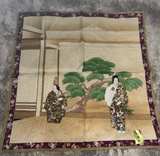 Vintage Japanese Silk Furoshiki Noh Theater Design - Image 4