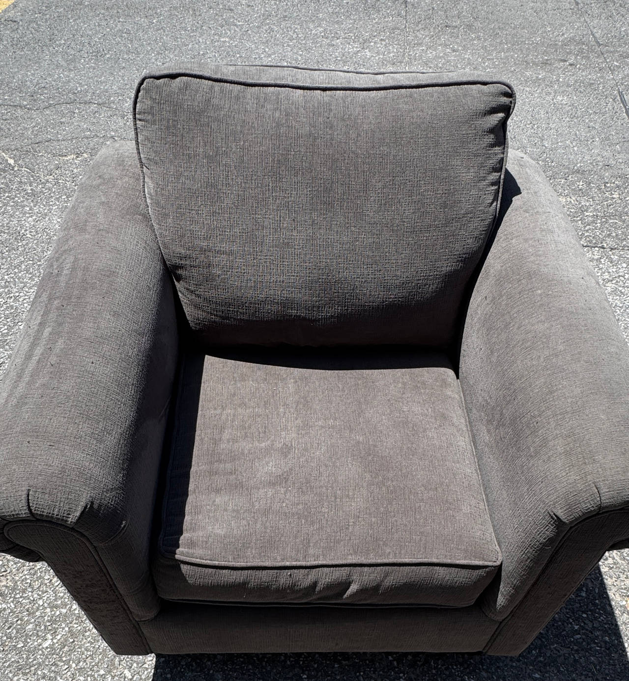 Charcoal Gray Upholstered Armchair